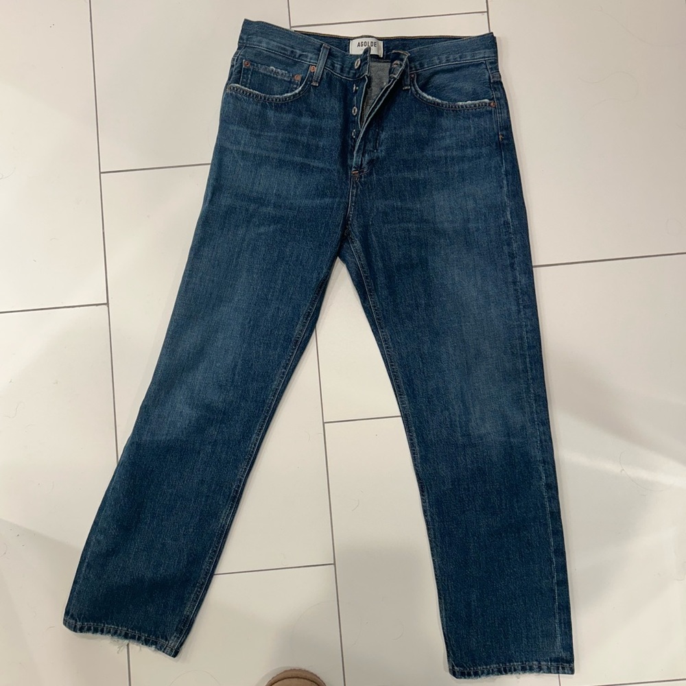 Agolde Women's Straight Leg Parker Jeans - Dark Blue